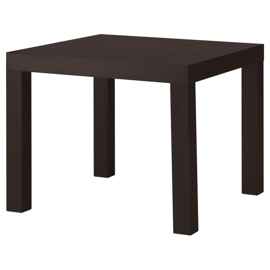 Приставной столик - IKEA LACK/ЛАКК ИКЕА, 55x55х45 см, коричневый (изображение №1)