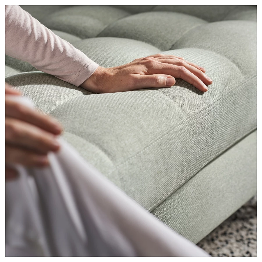 3-местный диван-кровать - IKEA LANDSKRONA, 84x92x223см, зеленый, ЛАНДСКРУНА ИКЕА (изображение №5)