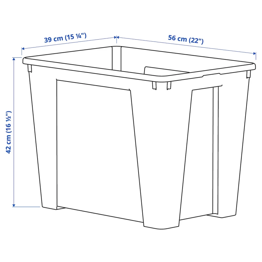 Коробка - SAMLA IKEA/ САМЛА ИКЕА, 56х42 см, прозрачный (изображение №4)