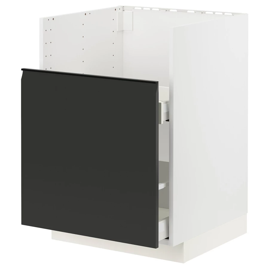 Напольный шкаф - METOD IKEA/ МЕТОД ИКЕА,  60х88 см, белый/черный (изображение №1)