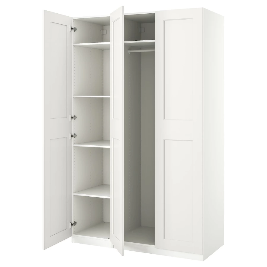 Гардероб - IKEA PAX/GRIMO/ ПАКС/ГРИМО ИКЕА, 150x60x236 см, белый (изображение №1)