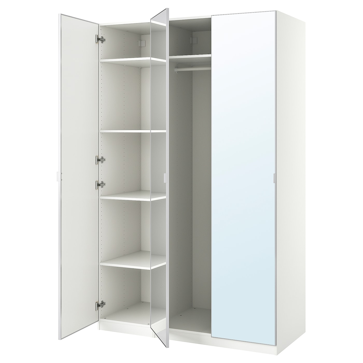 Шкаф с зеркалом - IKEA PAX/ÅHEIM/AHEIM/ПАКС/ОХЕЙМ ИКЕА, 60х150х236,4 см, белый