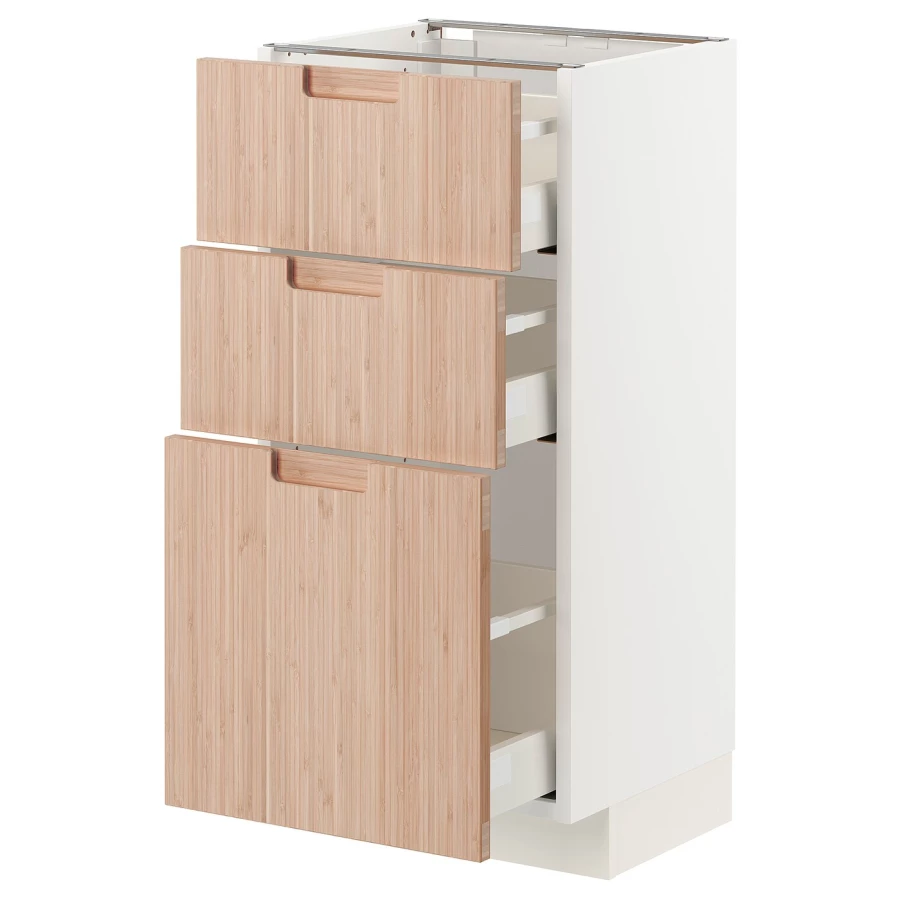 Напольный шкаф - IKEA METOD MAXIMERA, 88x39x40см, белый/светлый ясень, МЕТОД МАКСИМЕРА ИКЕА (изображение №1)