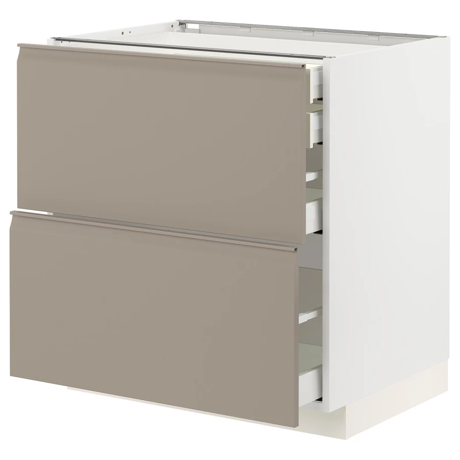 Напольный кухонный шкаф  - IKEA METOD MAXIMERA, 88x61,6x80см, белый/светло-серый, МЕТОД МАКСИМЕРА ИКЕА (изображение №1)