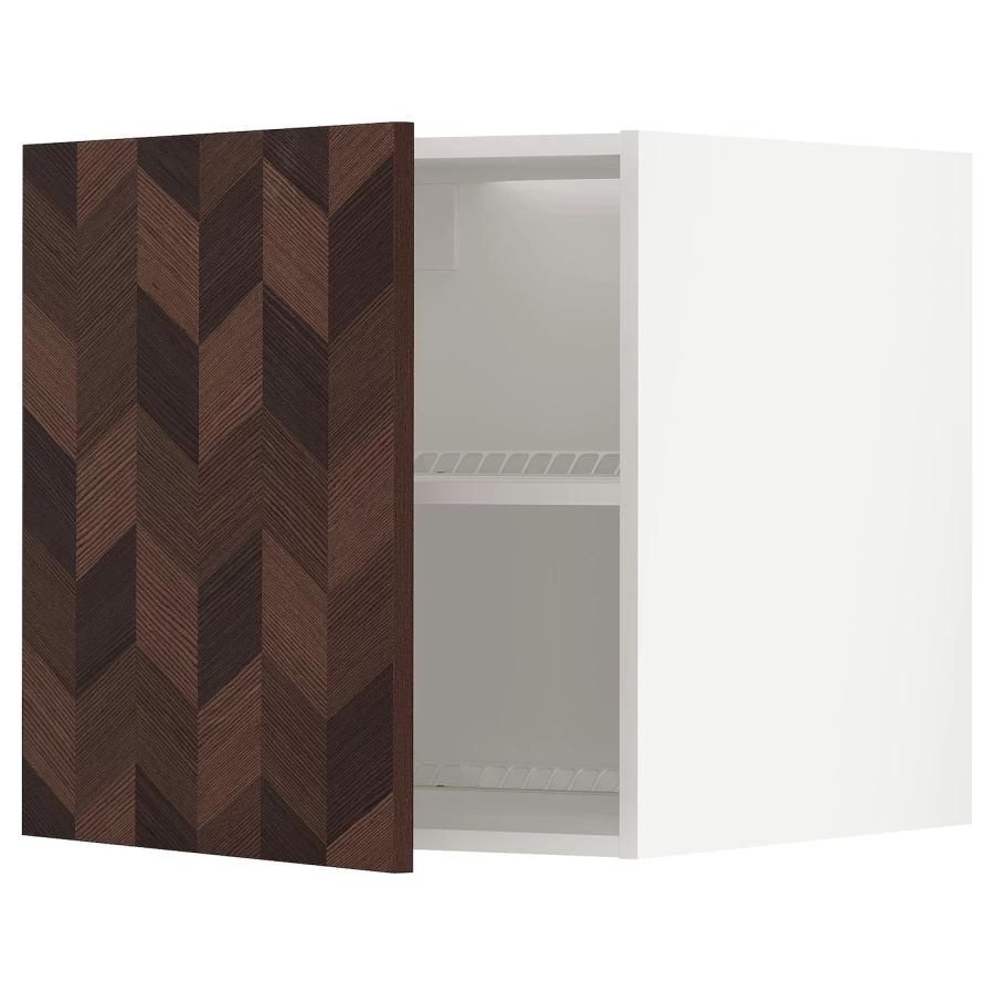 Шкаф для холодильника/морозильной камеры - METOD  IKEA/  МЕТОД ИКЕА, 60х60 см, белый/коричневый (изображение №1)