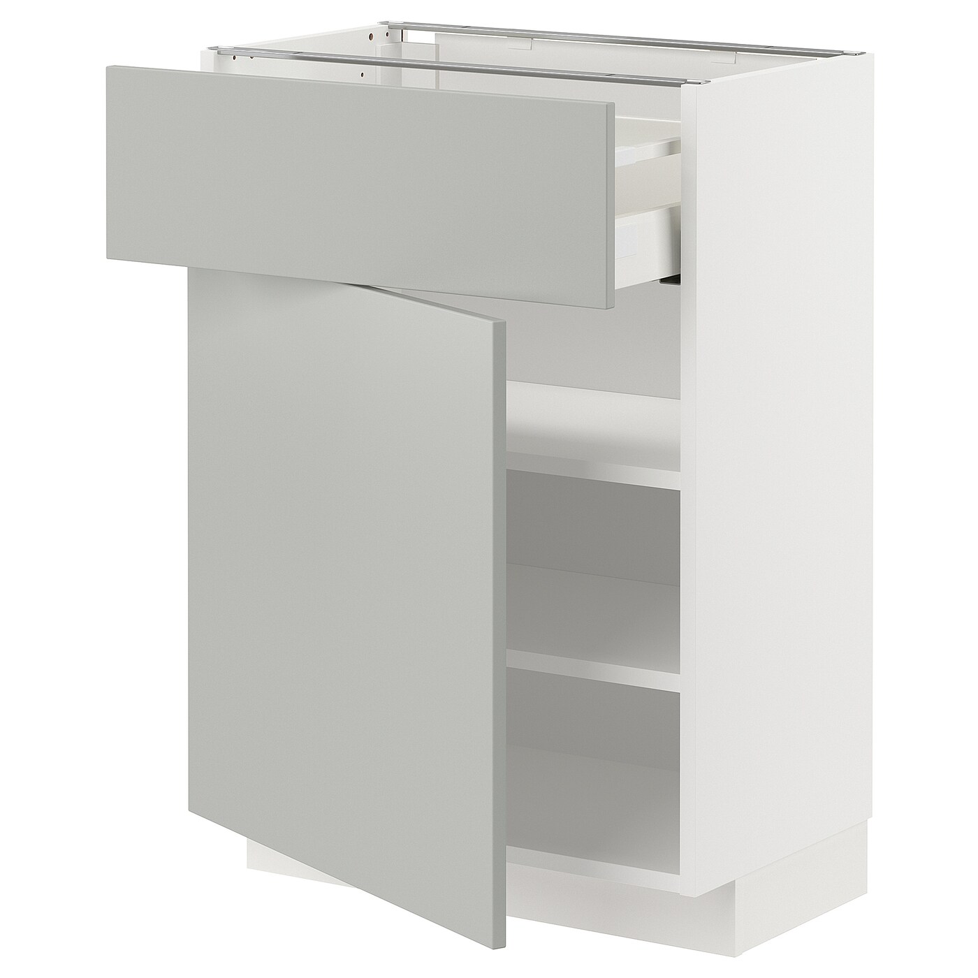 Напольный шкаф - METOD / MAXIMERA IKEA/ МЕТОД/ МАКСИМЕРА ИКЕА,  60х88 см, белый/светло-серый