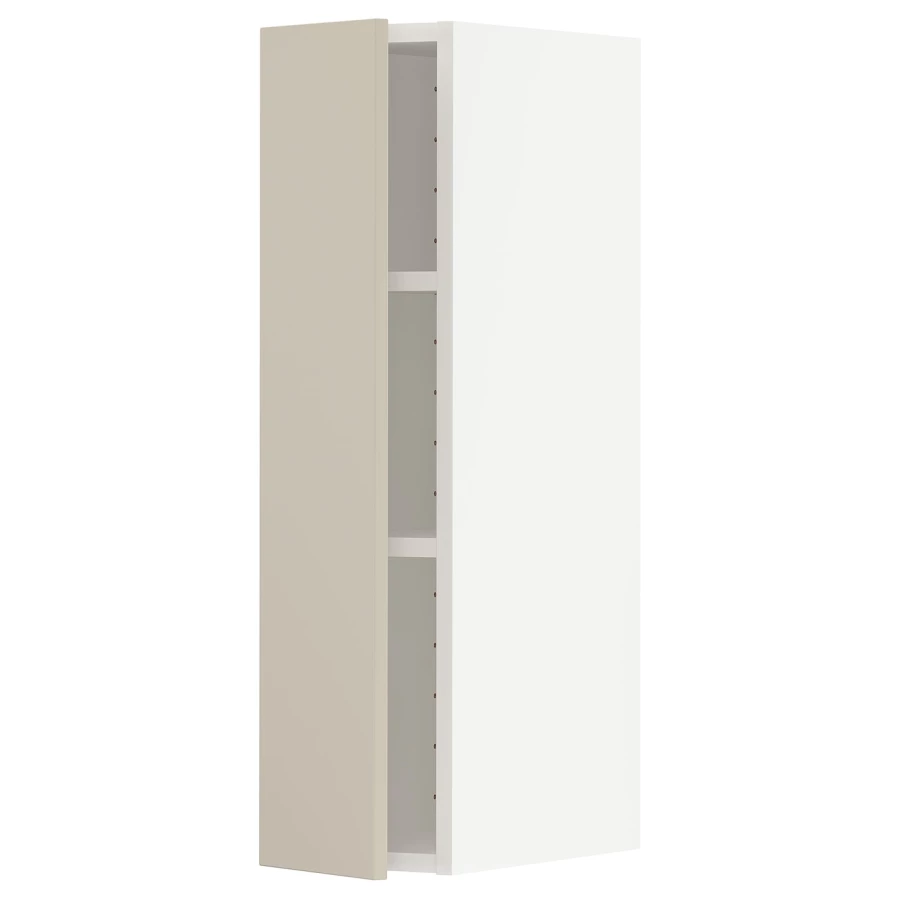 Навесной шкаф с полкой - METOD IKEA/ МЕТОД ИКЕА, 80х20 см, белый/светло-коричневый (изображение №1)