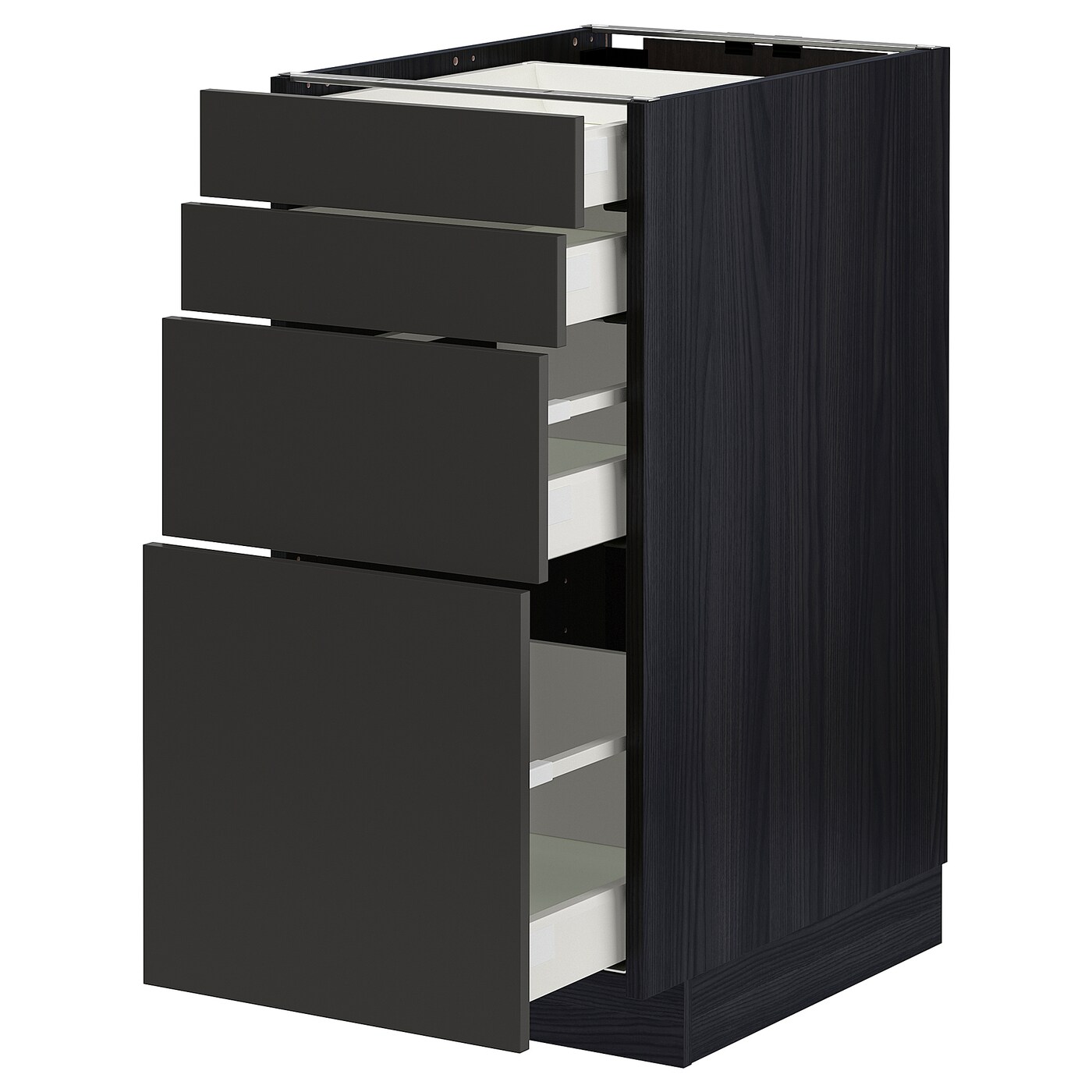 Напольный шкаф  - IKEA METOD MAXIMERA, 88x61,6x40см, черный, МЕТОД МАКСИМЕРА ИКЕА