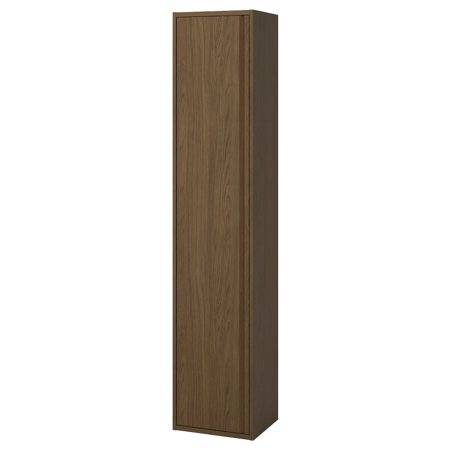 Высокий шкаф с дверцами/ящиками - IKEA ÄNGSJÖN/ANGDJON/ЭНГСЬЕН ИКЕА, 195х35х40 см, коричневый (изображение №1)