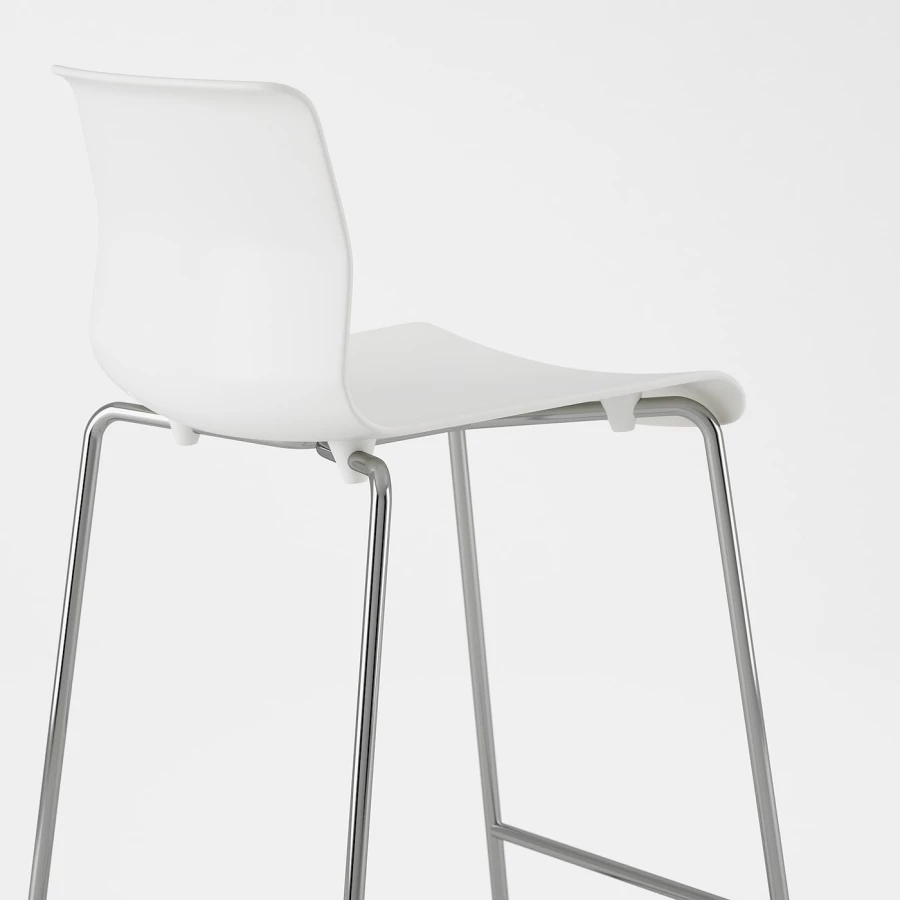 Барный стул - IKEA GLENN/ИКЕА ГЛЕН , 48х50х89 см, белый (изображение №5)