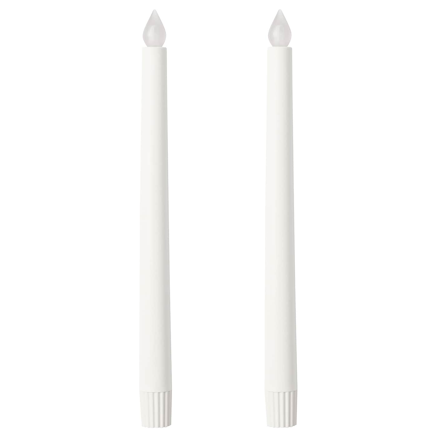 Светодиодная свеча для люстры - IKEA ÄDELLÖVTRÄD/ADELLVTRAD/ЭДЕЛЛОВТРЭД ИКЕА, 28х2,2 см, белый, 2 шт