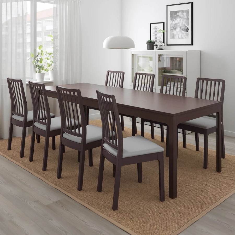 Раздвижной обеденный стол - IKEA EKEDALEN, 180/240х90 см, темно-коричневый, ЭКЕДАЛЕН ИКЕА (изображение №3)