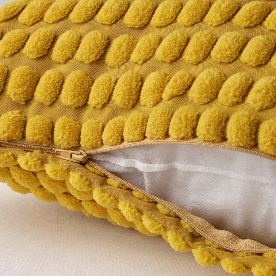 Чехол на подушку - SVARTPOPPEL  IKEA/ СВАРТПОППЕЛ ИКЕА, 50х50 см,  желтый (изображение №2)