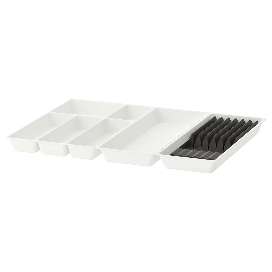 Поднос для столовых приборов - IKEA UPPDATERA, 72x50 см, антрацит/белый, УППДАТЕРА ИКЕА (изображение №1)