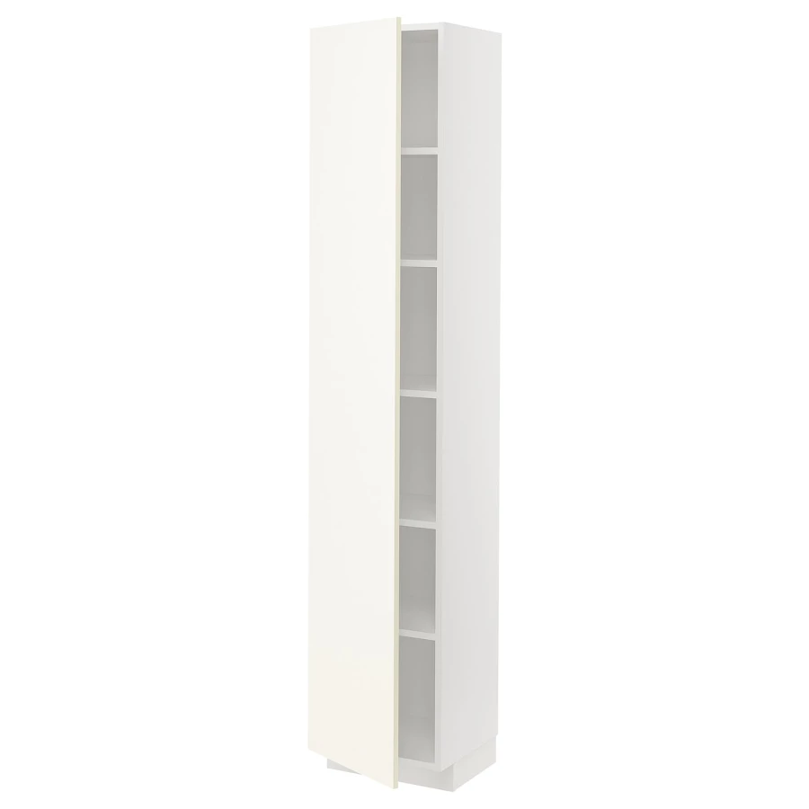 Высокий шкаф - IKEA METOD/МЕТОД ИКЕА, 200х37х40 см, белый (изображение №1)