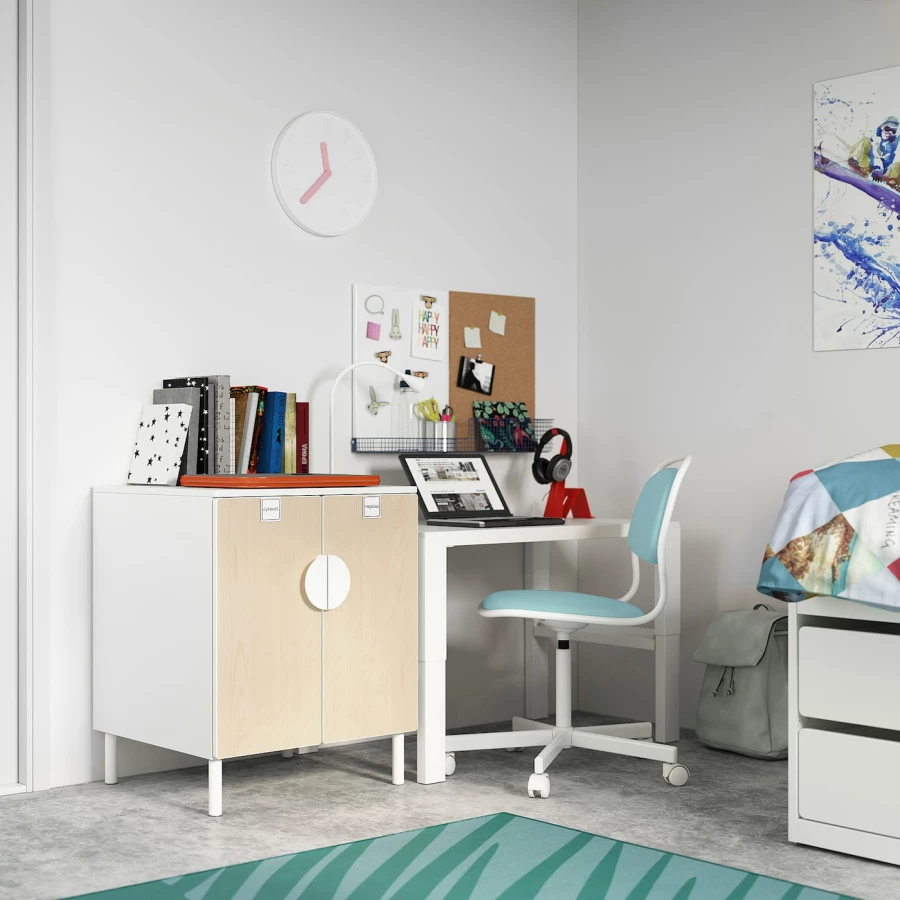 Шкаф детский - IKEA PLATSA/SMÅSTAD/SMASTAD, 60x55x63 см, белый/бежевый, ИКЕА (изображение №5)