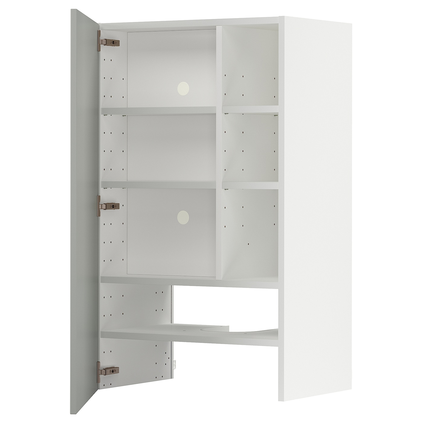 Шкаф - METOD IKEA/ МЕТОД ИКЕА,  100х60 см, белый/серый