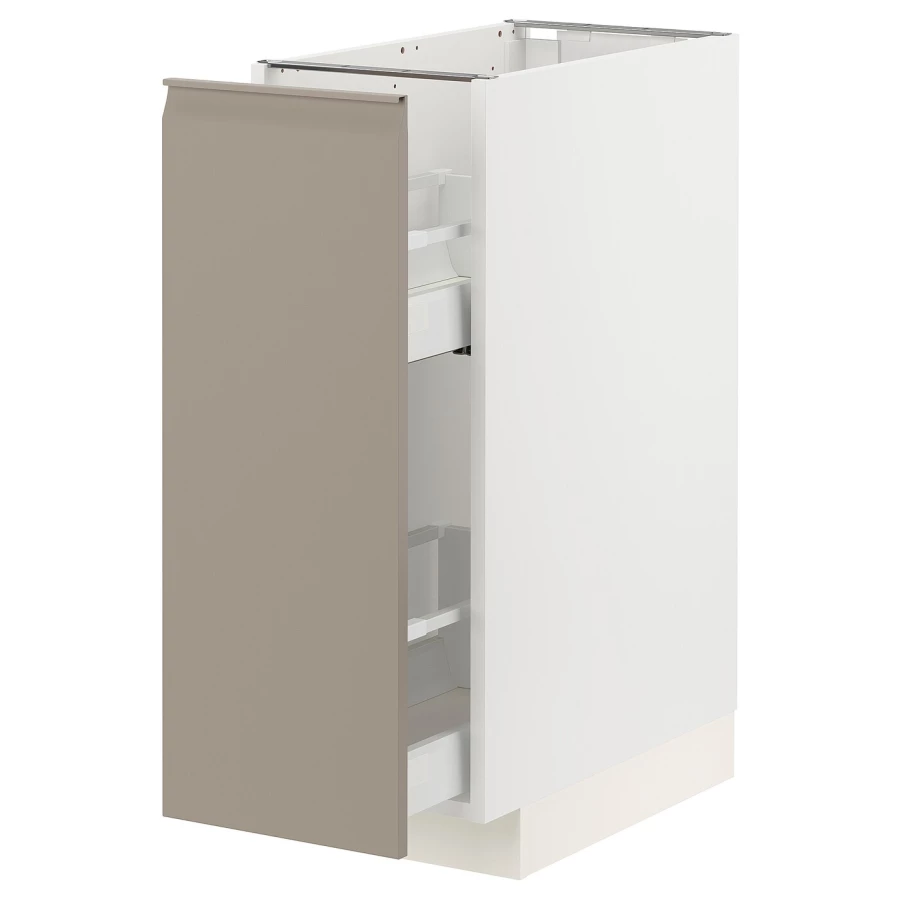 Напольный шкаф - IKEA METOD MAXIMERA, 88x62x30см, белый/темно-бежевый, МЕТОД МАКСИМЕРА ИКЕА (изображение №1)