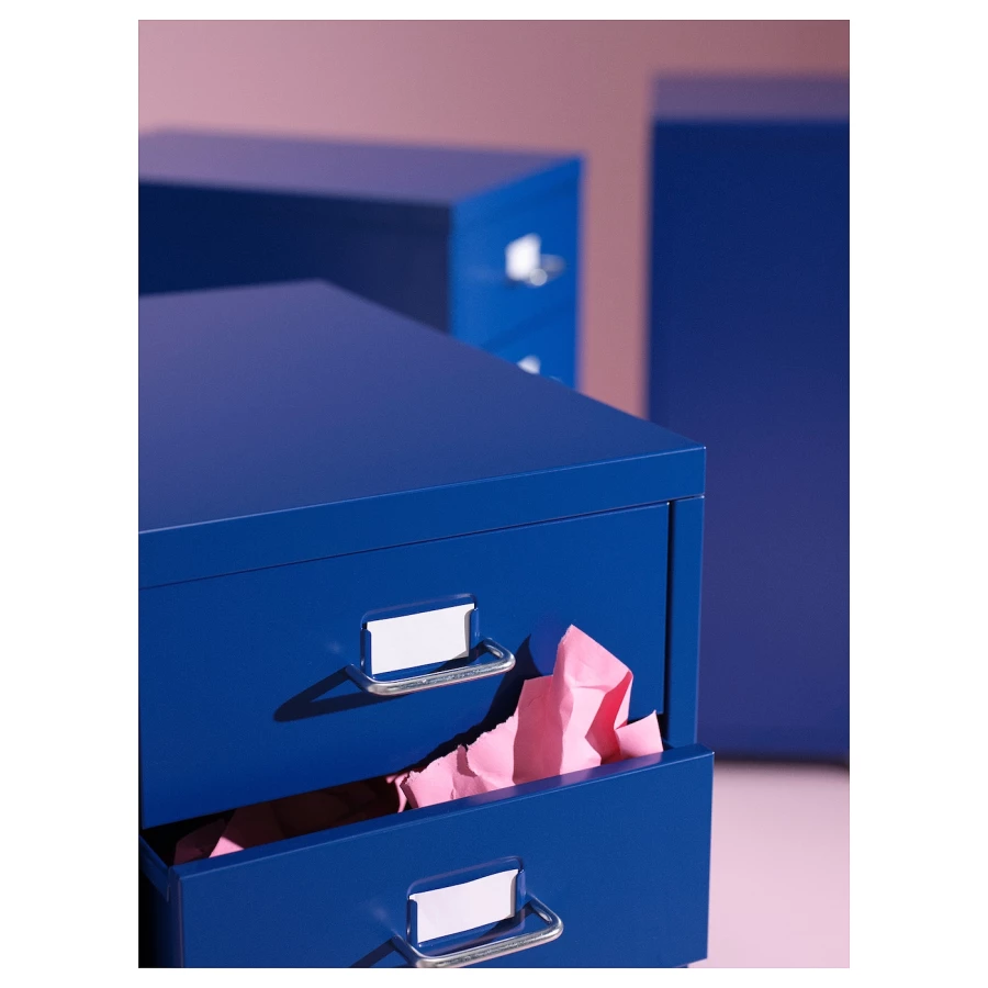 Тумба с ящиками на колесах - IKEA HELMER, 28x69 см, синий ХЕЛЬМЕР ИКЕА (изображение №3)