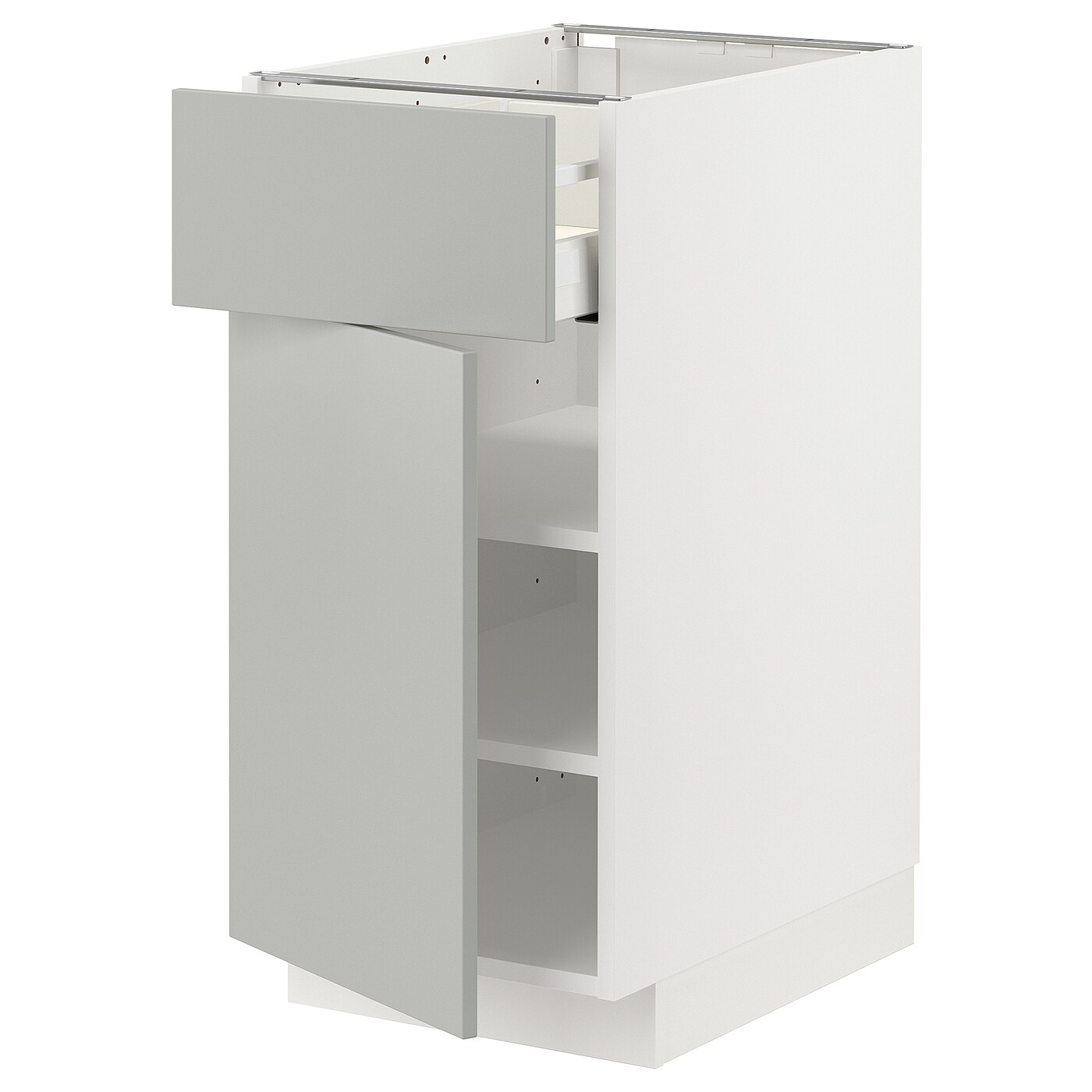 Напольный шкаф - METOD / MAXIMERA IKEA/ МЕТОД/ МАКСИМЕРА ИКЕА,  40х88 см, белый/светло-серый