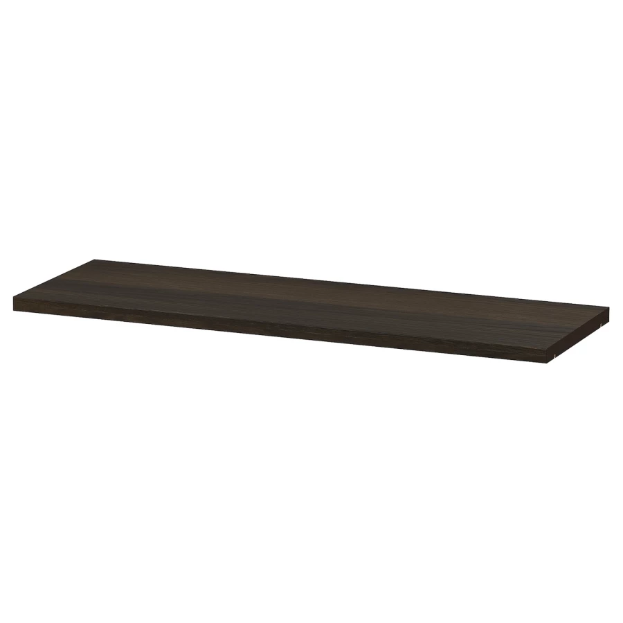 Полка - IKEA BILLY/БИЛЛИ ИКЕА, 76х26 см, темно-коричневый (изображение №1)