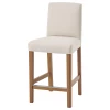 Барный стул со спинкой - BERGMUND IKEA/БЕРГМУНД ИКЕА, 97х45х48см, белый