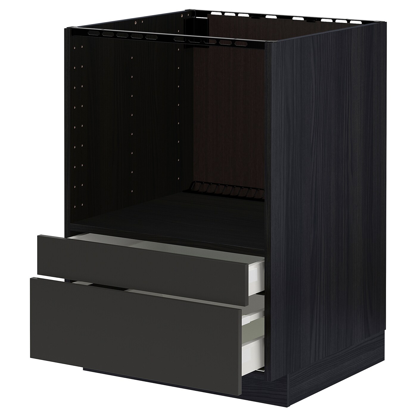 Шкаф для встроенной техники - IKEA METOD MAXIMERA, 88x62x60см, черный, МЕТОД МАКСИМЕРА ИКЕА