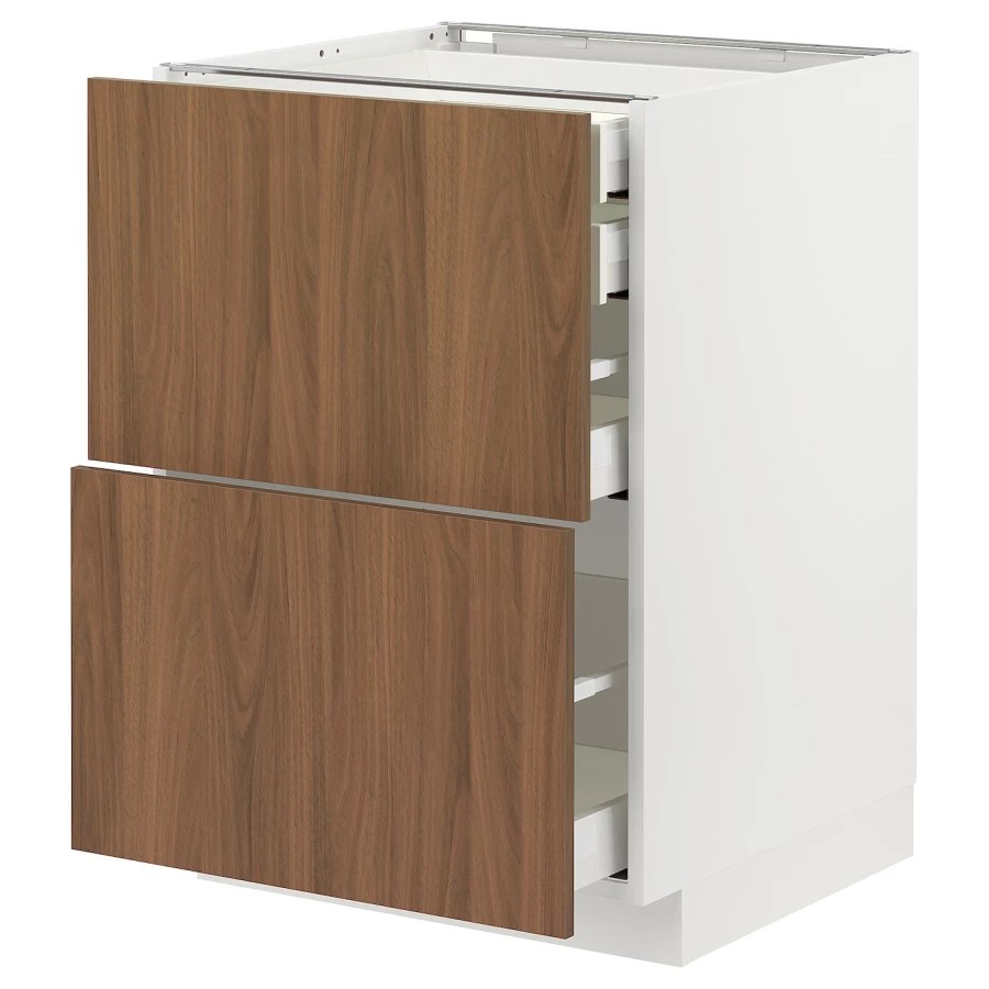 Навесной шкаф - METOD / MAXIMERA IKEA/ МЕТОД/ МАКСИМЕРА ИКЕА,  60х60 см, белый/коричневый (изображение №1)