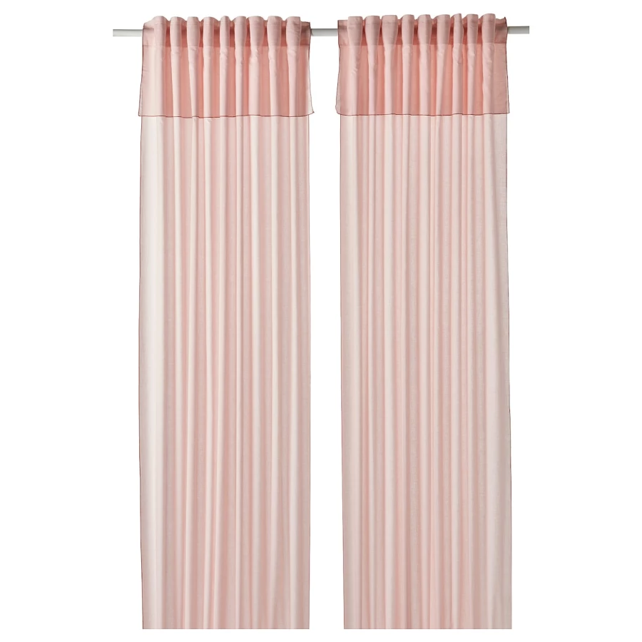 Штора, 2 шт. - IKEA MOALISA, 300х145 см, розовый, МОАЛИСА ИКЕА (изображение №1)