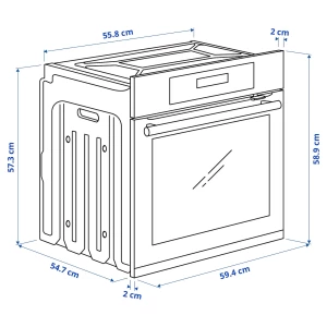 Второе фото. Духовка - KULINARISK IKEA/ КУЛИНАРИСК ИКЕА, 45,5х60 см, серебристый
