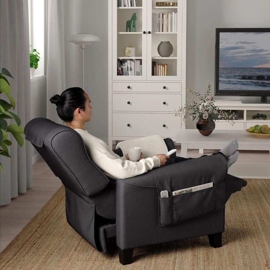 Кресло - IKEA MUREN, 85х94х97 см, черный, МУРЭН ИКЕА (изображение №4)
