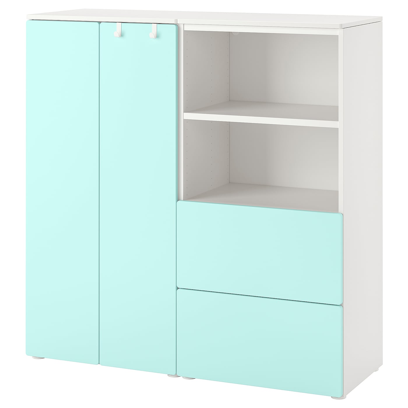 Шкаф детский - IKEA SMÅSTAD/SMASTAD, 120x42x123 см, белый/бирюзовый, СМОСТАД ИКЕА