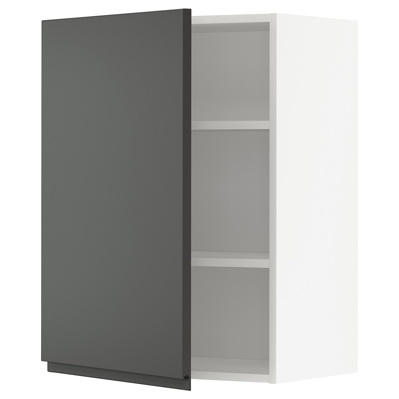 Навесной шкаф с полкой - METOD IKEA/ МЕТОД ИКЕА, 80х60 см, белый/серый