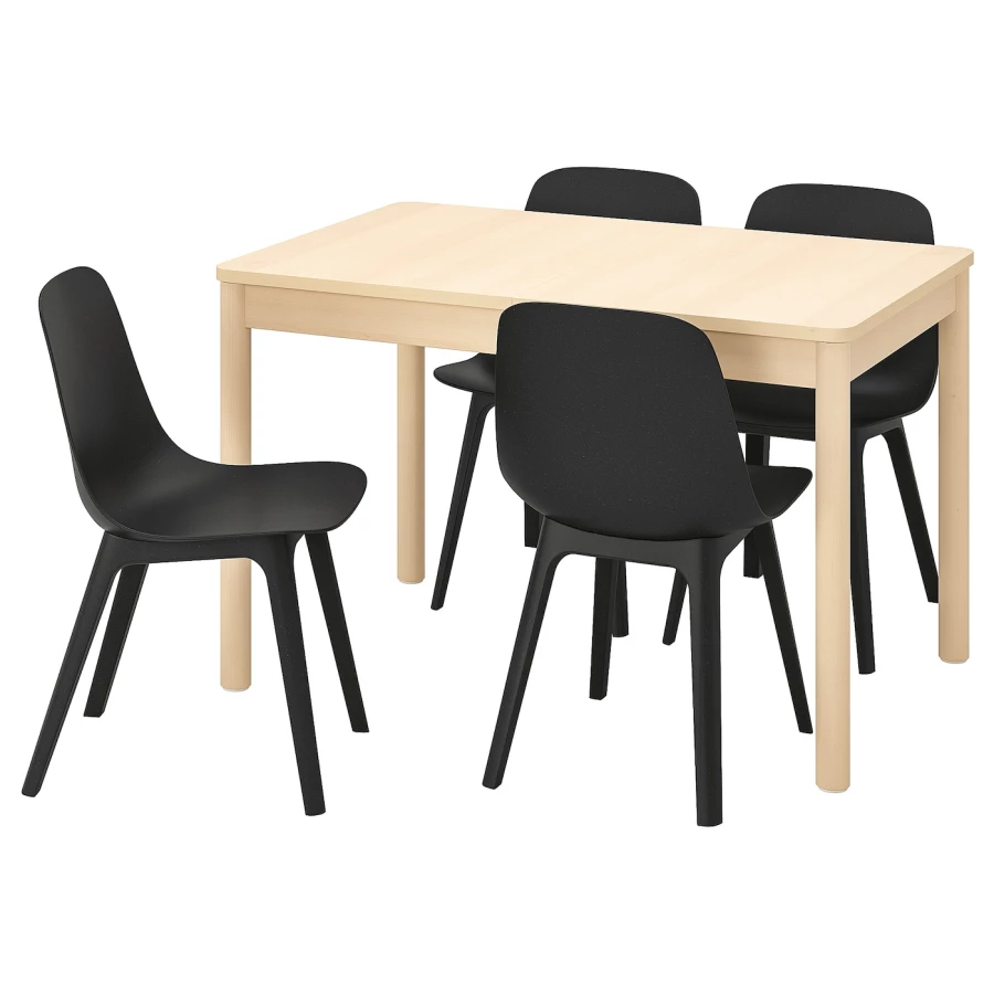 Набор кухонных столов - RÖNNINGE/ODGER IKEA/ РЕННИНГЕ/ОДГЕР ИКЕА, 78х75 см, черный/бежевый (изображение №1)