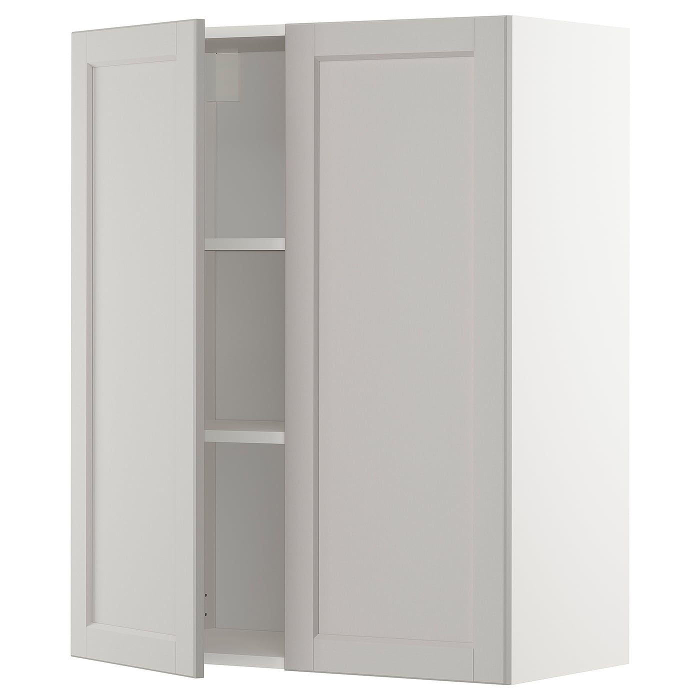 Навесной шкаф с полкой - METOD IKEA/ МЕТОД ИКЕА, 100х80 см, белый/светло-серый