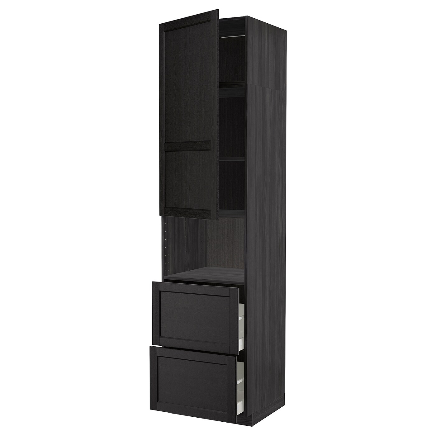 Модульный шкаф - METOD / MAXIMERA IKEA/ МЕТОД/МАКСИМЕРА  ИКЕА, 248х60 см, черный