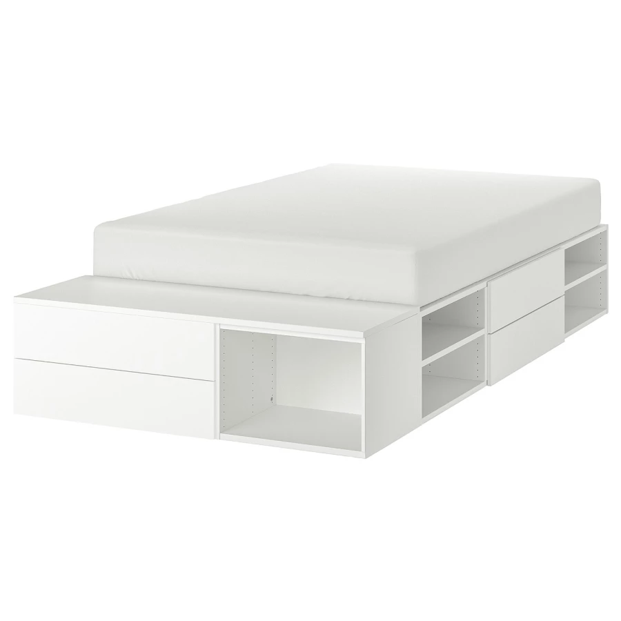 Каркас кровати с 4 ящиками - IKEA PLATSA, 200х140 см, белый, ПЛАТСА ИКЕА (изображение №1)