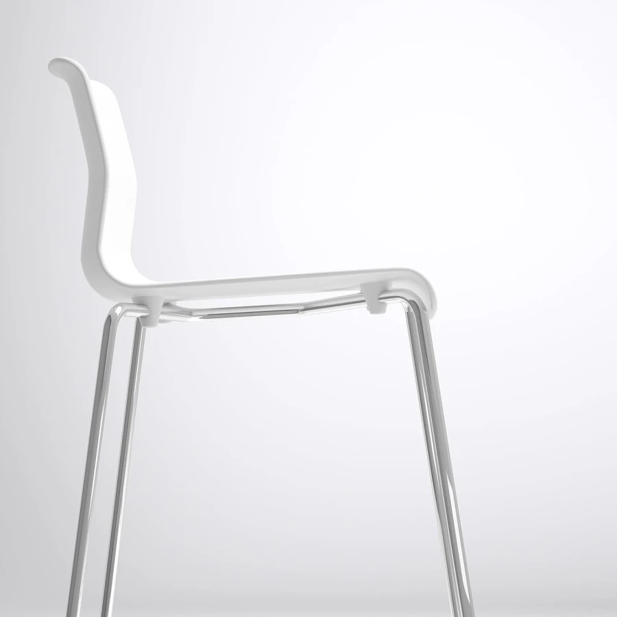 Барный стул - IKEA GLENN/ИКЕА ГЛЕН , 48х50х89 см, белый (изображение №4)