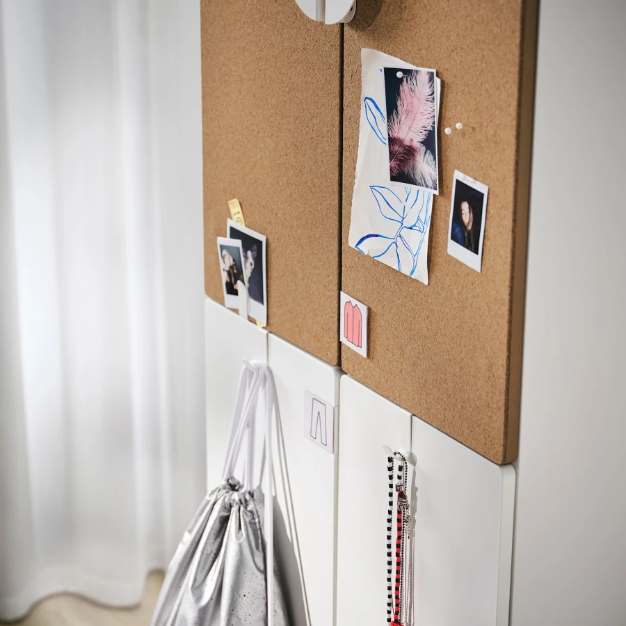 Шкаф детский - IKEA SMÅSTAD/SMASTAD, 60x42x181 см, белый/коричневый, СМОСТАД ИКЕА (изображение №4)