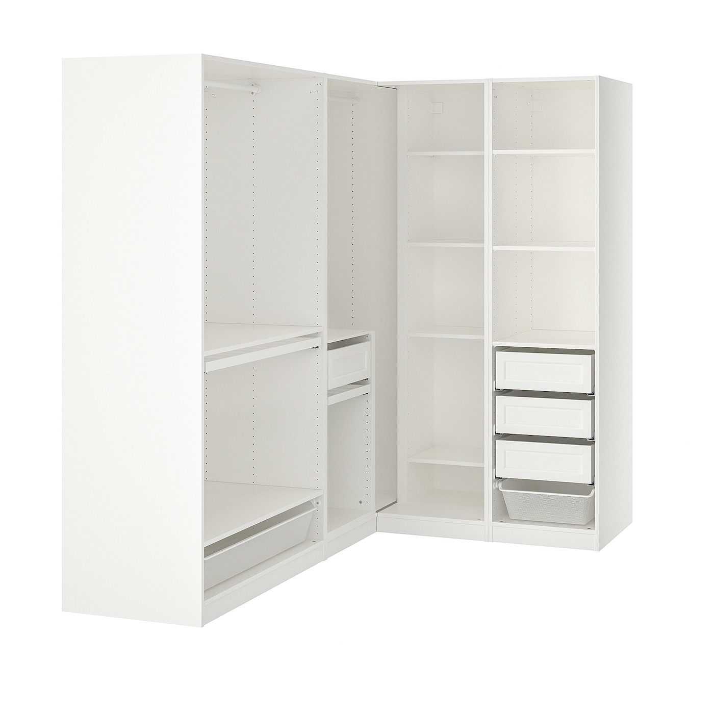 Угловой шкаф - IKEA PAX ПАКС, белый, 210-160х201 см, ПАКС ИКЕА