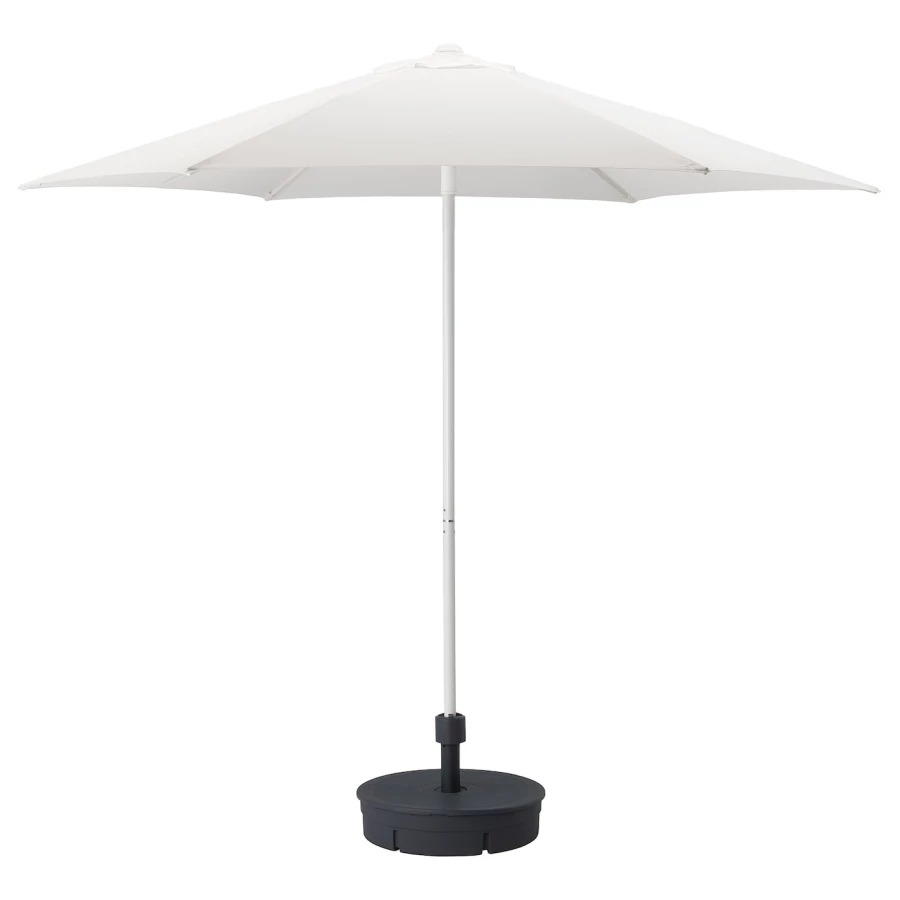 Зонт от солнца - HÖGÖN/HОGОN IKEA/ ХЕГЕН ИКЕА, 270 см, белый/черный (изображение №1)