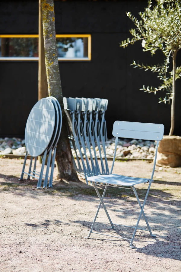 Складной комплект из стула и стола - IKEA SUNDSÖ/SUNDSO/СУНДСЕ ИКЕА, 96х65х4 см,серый (изображение №8)