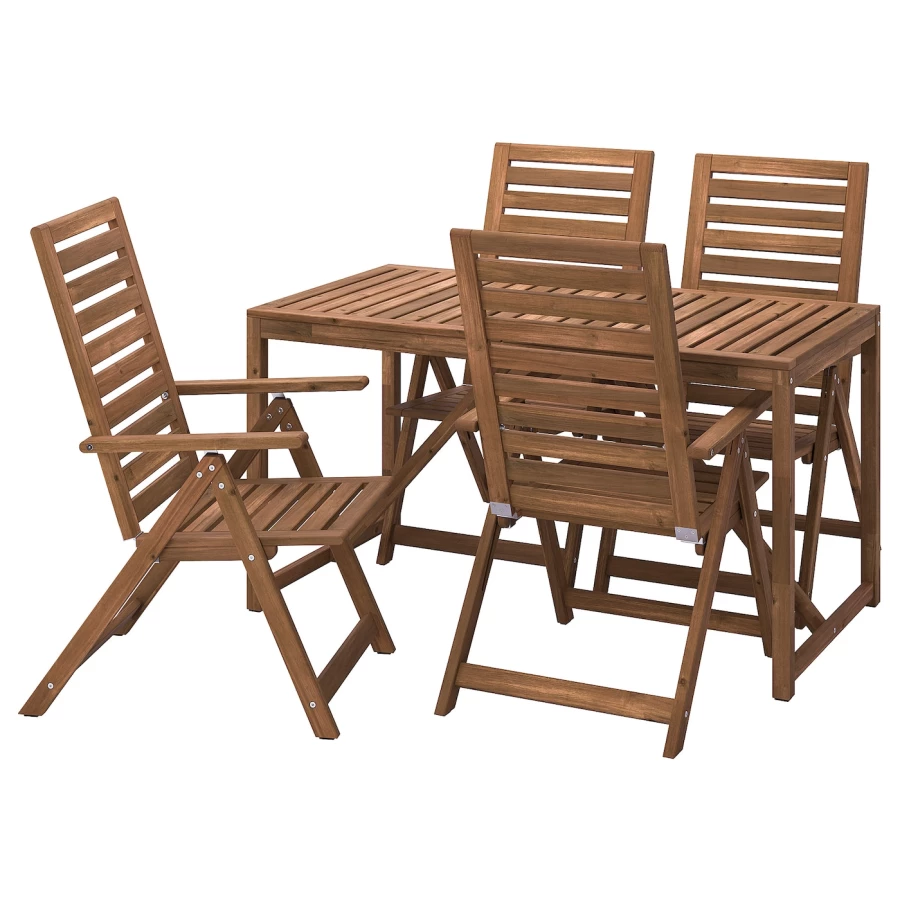 Обеденный стол и стулья - NÄMMARÖ /NАMMARО IKEA/ НАММАРО ИКЕА, 140  см, коричневый (изображение №1)