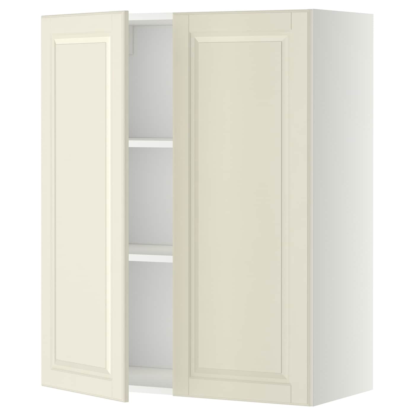 Навесной шкаф с полкой - METOD IKEA/ МЕТОД ИКЕА, 80х100 см, белый/кремовый