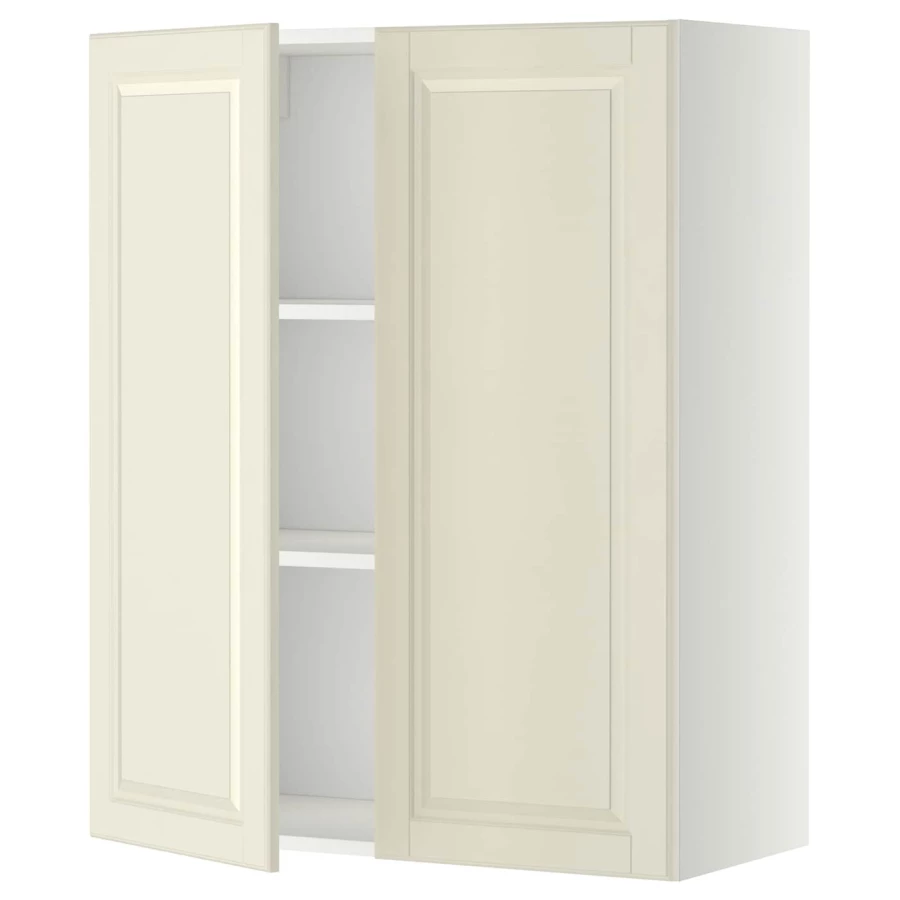 Навесной шкаф с полкой - METOD IKEA/ МЕТОД ИКЕА, 80х100 см, белый/кремовый (изображение №1)
