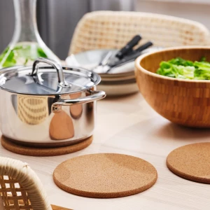 Второе фото. Подставка под горячее, 3 шт. - IKEA HEAT, 19 см, бежевый, ХИТ ИКЕА