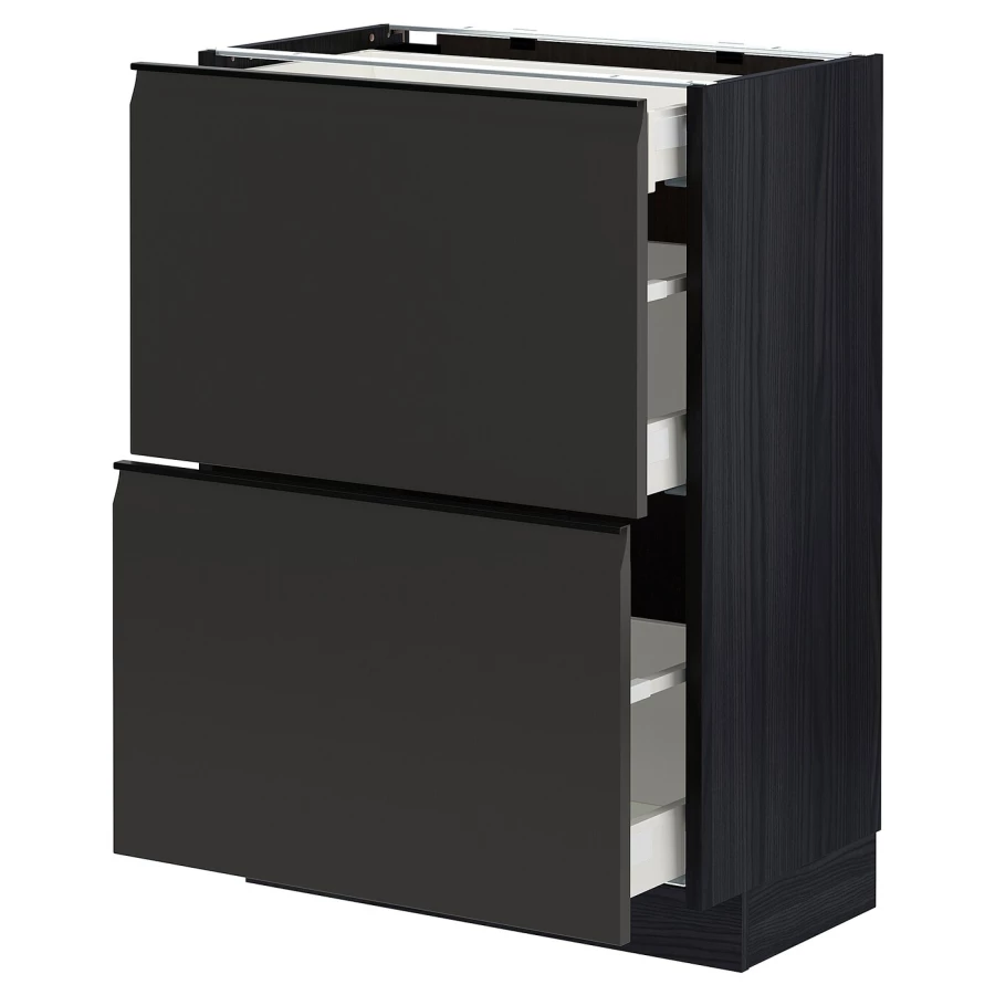Напольный шкаф - IKEA METOD MAXIMERA, 88x39x60см, черный, МЕТОД МАКСИМЕРА ИКЕА (изображение №1)