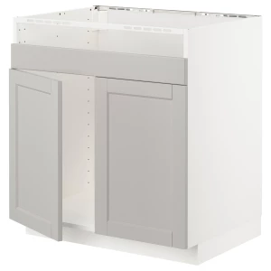 Шкаф под раковину /3 шт/2 шт - METOD / HAVSEN  IKEA/ МЕТОД/ХАВСЕН/ИКЕА, 88х80 см,  белый/серый