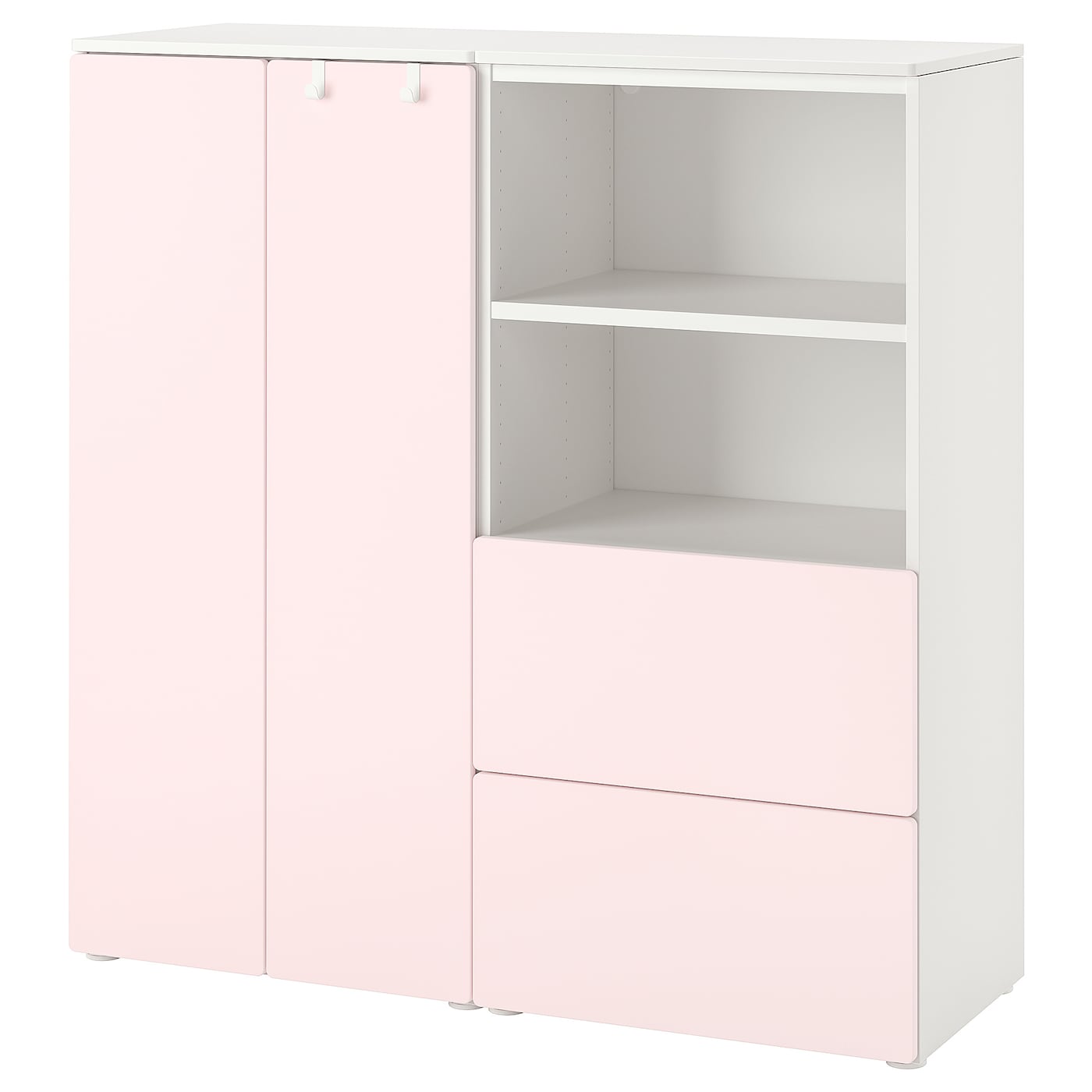 Шкаф - SMÅSTAD / SMАSTAD  IKEA /СМОСТАД  ИКЕА, 120x42x123 см, белый/розовый