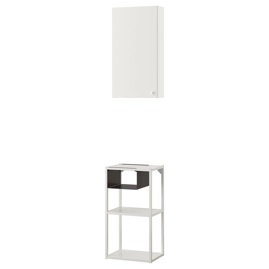 Комбинация для хранения - IKEA ENHET/ЭНХЕТ ИКЕА, 40х30х150 см, белый (изображение №1)